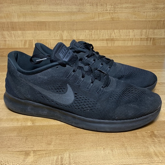 nike free rn 2017 triple black